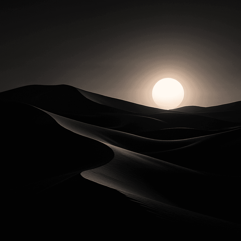 Desert at dusk